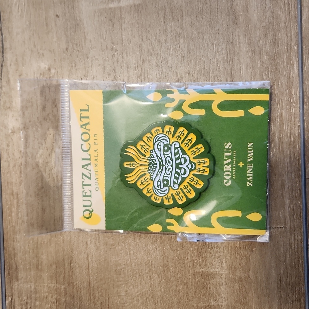 Quetzalcoatl Guatemala pin NWT from Corvus Coffee Roasters Zaine Vaun